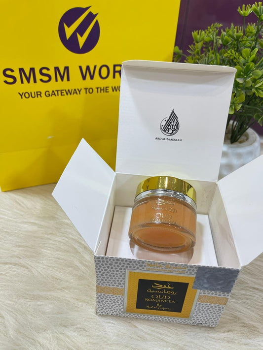 مخمرية جامد عود رومانسية من أرض الزعفران – 20 جرام | للشعر والجسم