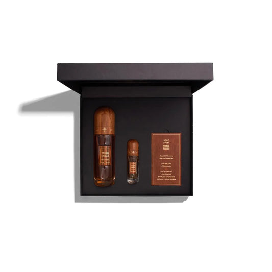 بوكس فينتج توباكو من ابراق - 100 مل + 10 مل + هدية حامل العطر | للجنسين